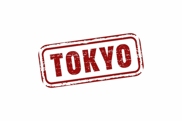 TOKYO grunge rubber stamp