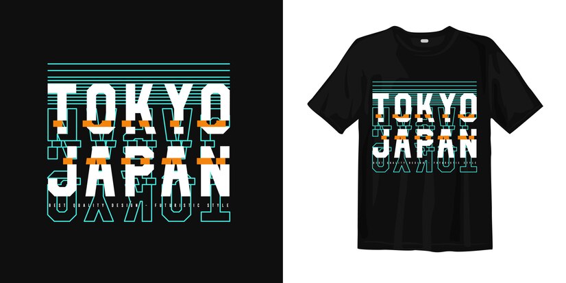 Premium Vector | Tokyo japan graphic typography abstract glitch t shirt ...