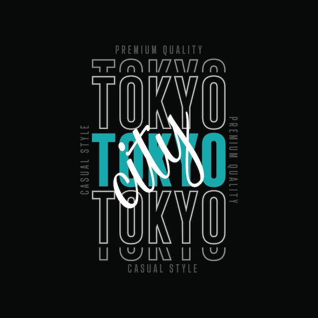 Tokyo Japan typografie t-shirt citaten en kledingontwerp