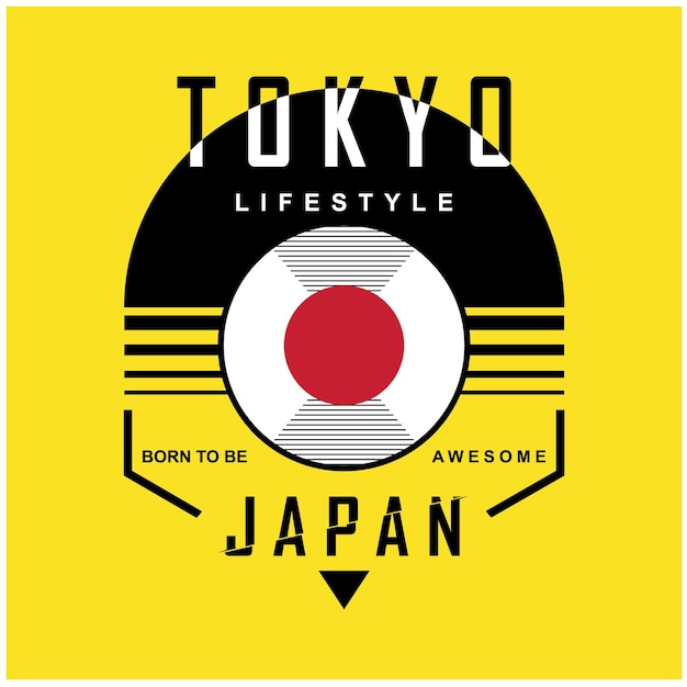 TOKYO, Japan typografieontwerp voor t-shirt