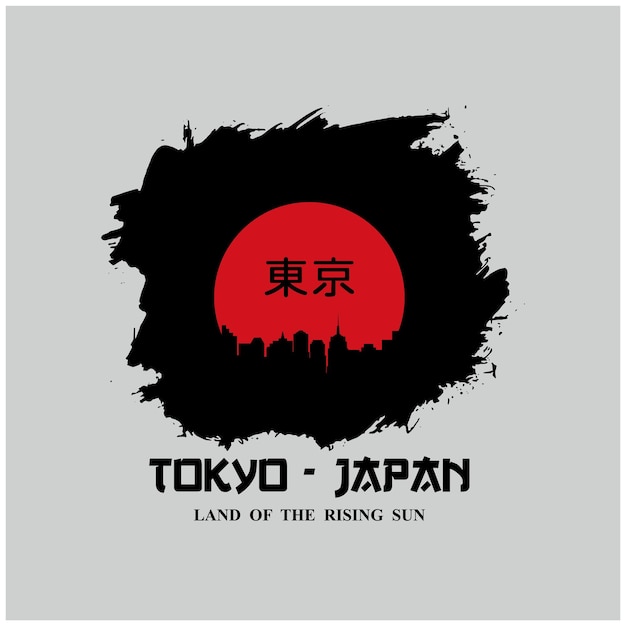 Vector tokyo japan typography graphic tshirt vector illustration