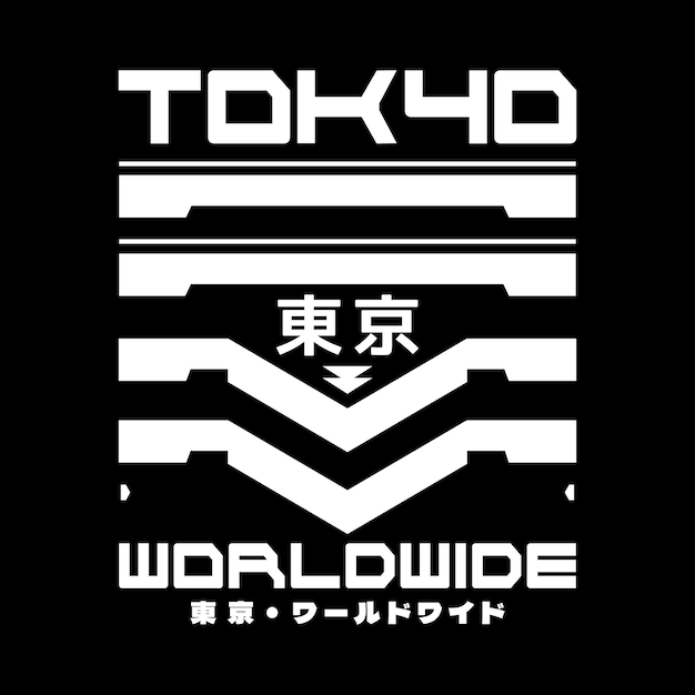 Tokyo japan y2k streetwear style colorful slogan typography vector design icon illustration