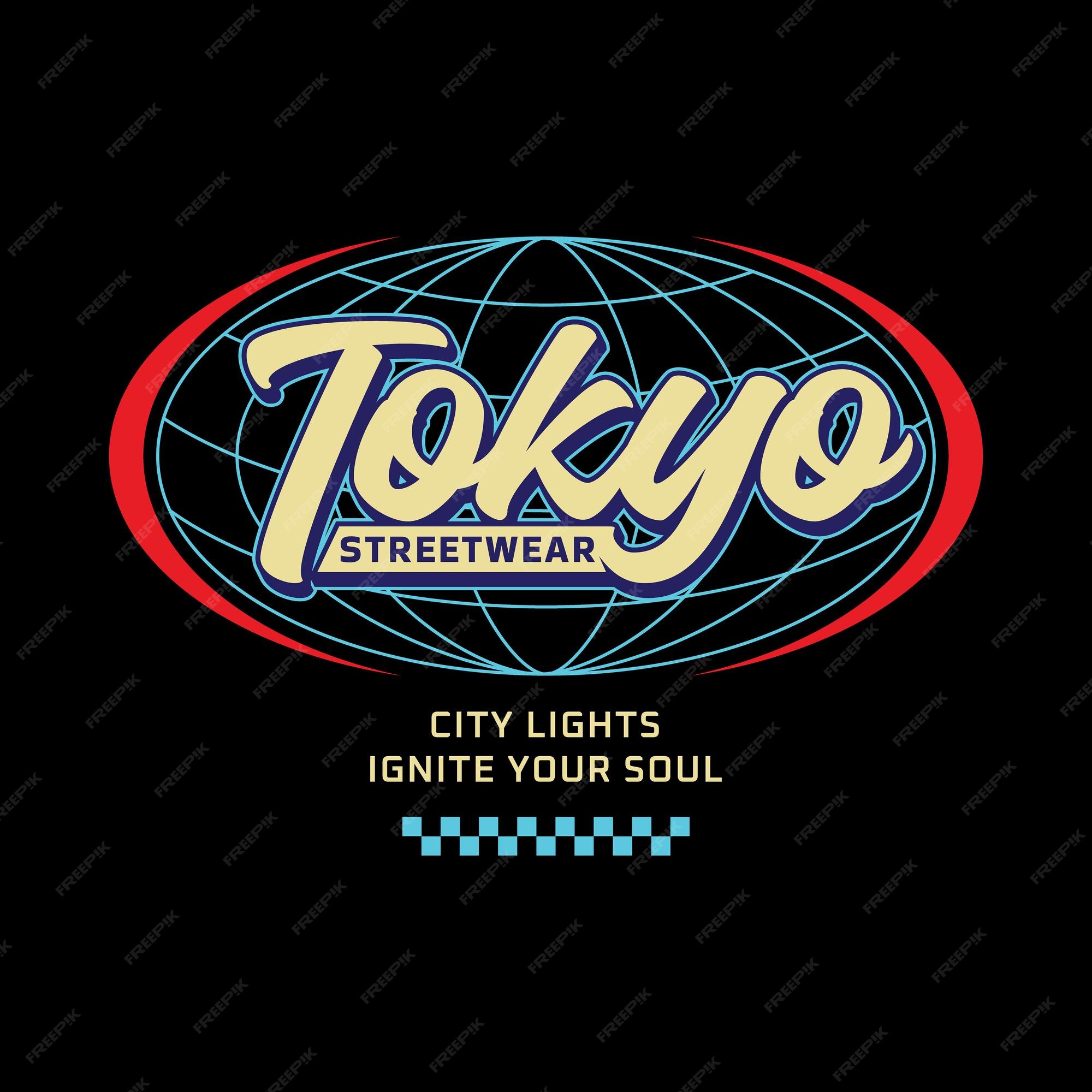 Tokyo japan streetwear y2k slogan tshirt logo icon