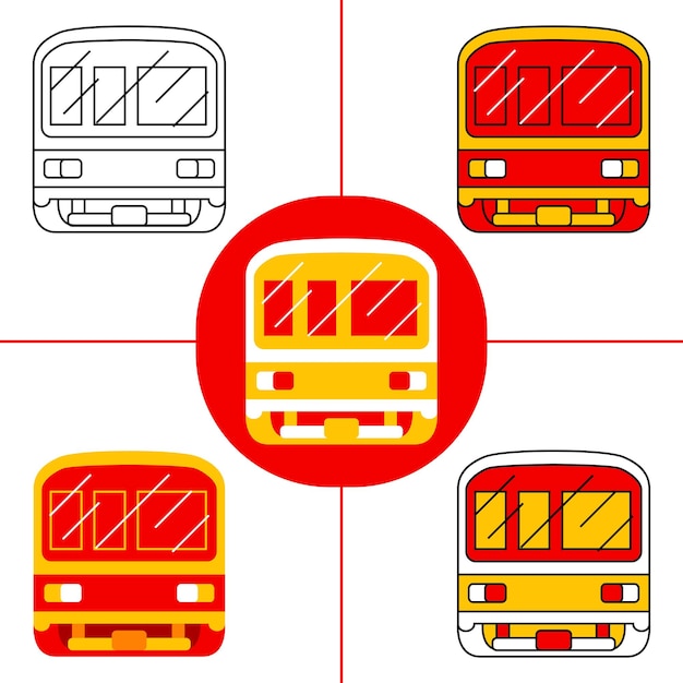 Tokyo metro in flat design style