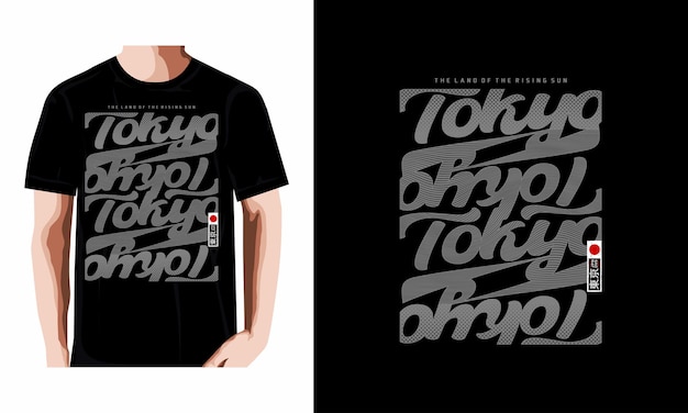 Tokyo t shirt and apparel design premium