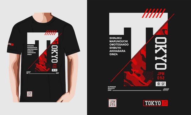Premium Vector | Tokyo typography vector t shirt design illustration ...