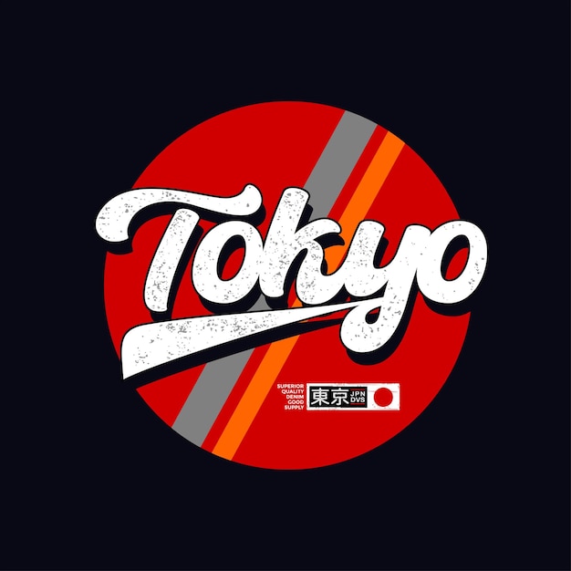 Tokyo t-shirt en kledingontwerp premium.