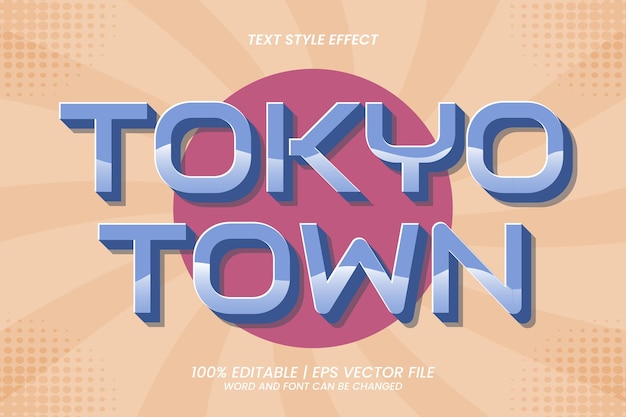 Tokyo Town Text Effect Editable 3d Cartoon Style