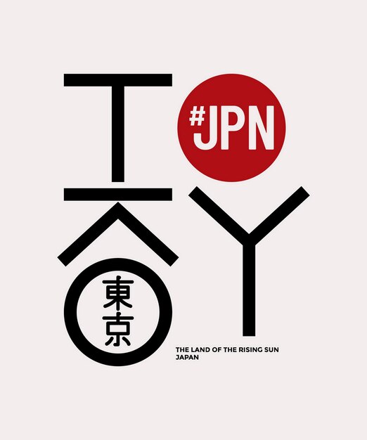 Vector tokyo typografie slogan abstract ontwerp vector print illustratie
