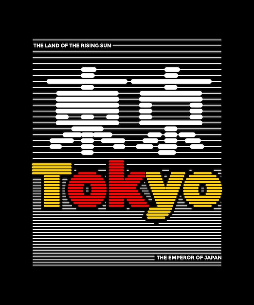 Tokyo typografie slogan kleding abstract ontwerp vector print illustratie