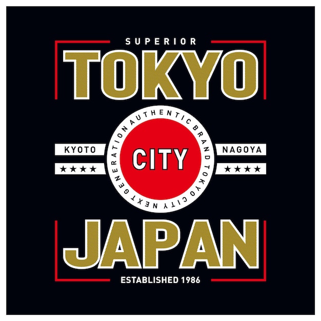 Tokyo typografie tshirt grafisch ontwerp vector illustratio