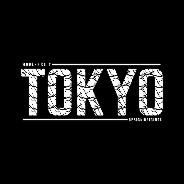 tokyo typography design vector for print t shirt