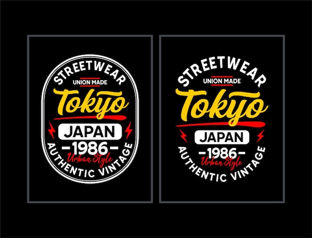 Tokyo vintage grafisch typografieontwerp voor tshirt