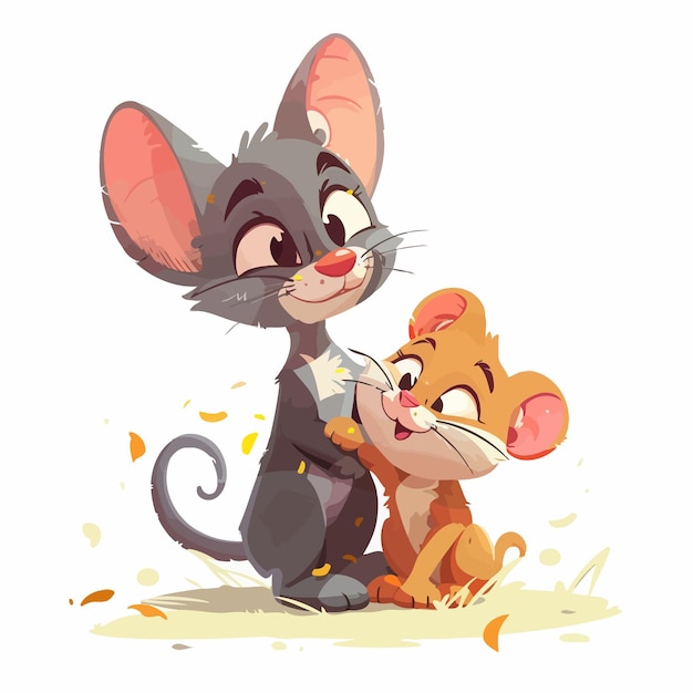 Vettore tom_and_jerry_art_design_vector_famous_cartoon