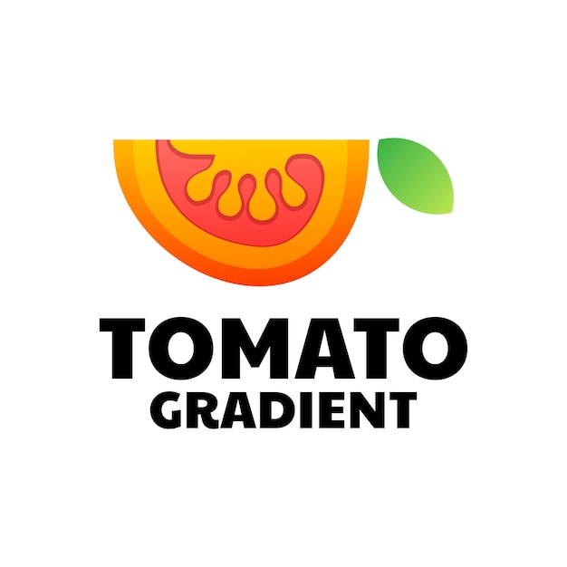 Tomaat gradiënt logo ontwerp