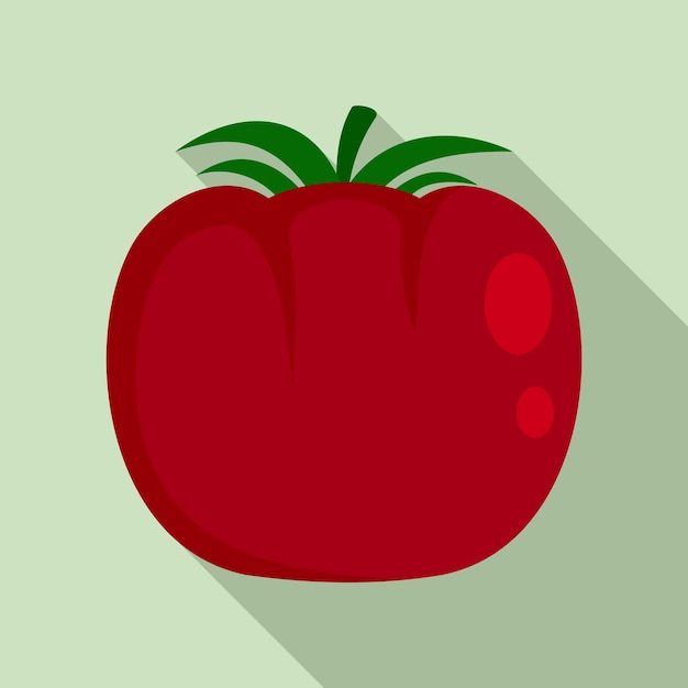 Tomaat pictogram Vlakke afbeelding van tomaat vector pictogram voor webdesign