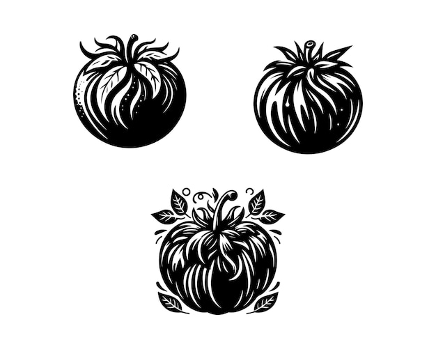 tomaten silhouet vector icoon grafisch logo ontwerp