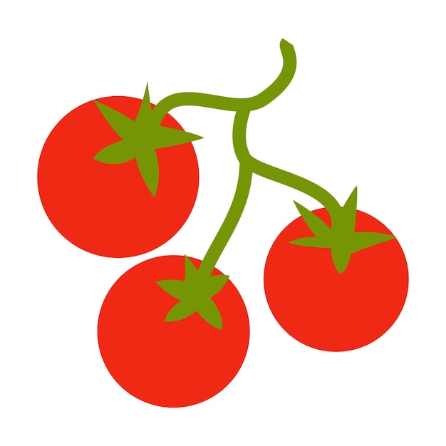 Tomaten vector geïsoleerd plat ontwerp op witte background