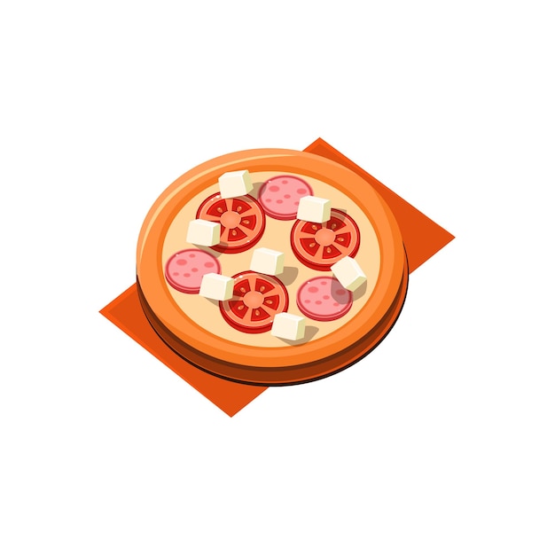 Tomaten worst pizza