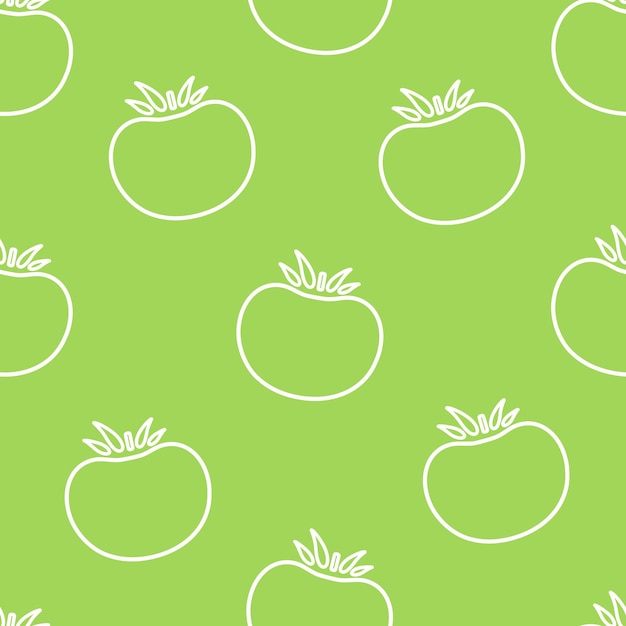 토마토 컨투어 야채 원활한 패턴 벡터 평면 그림 자연 식품 패턴 디자인