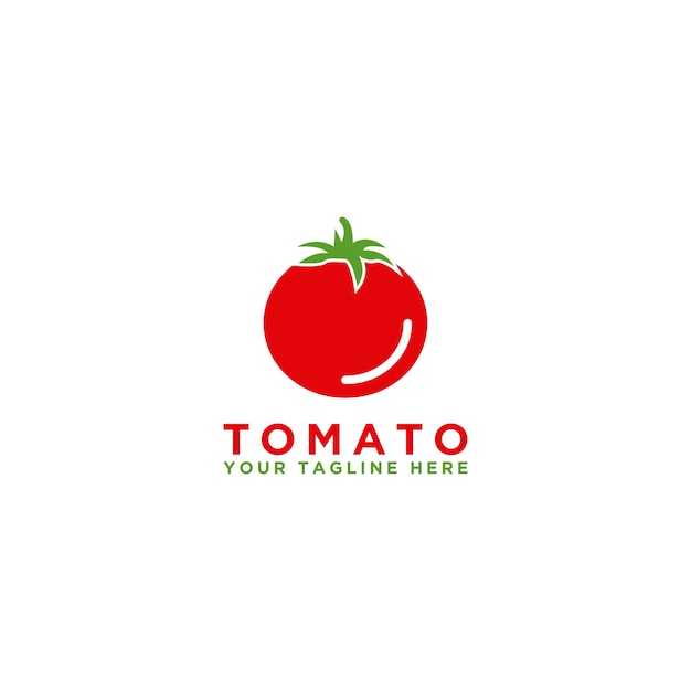 Логотип Tomato Design Изолированные овощи Векторная иллюстрация