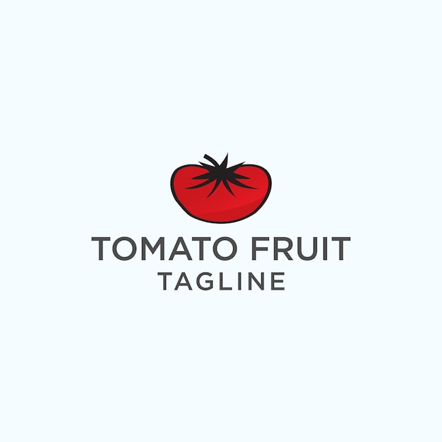 Векторный шаблон логотипа tomato fruit