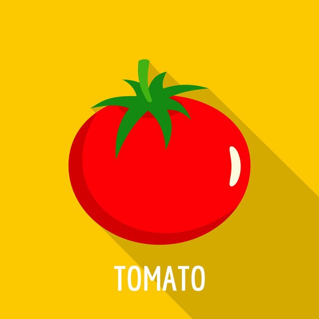 Tomato icon Flat illustration of tomato vector icon for web