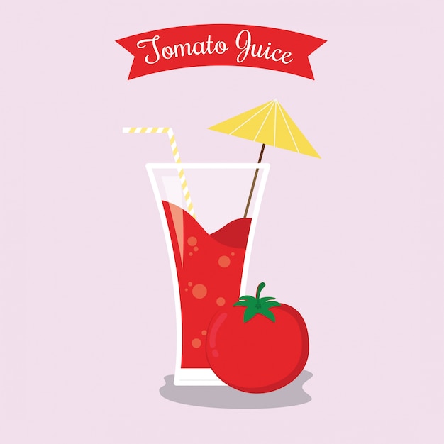ベクトル トマトジュースの背景