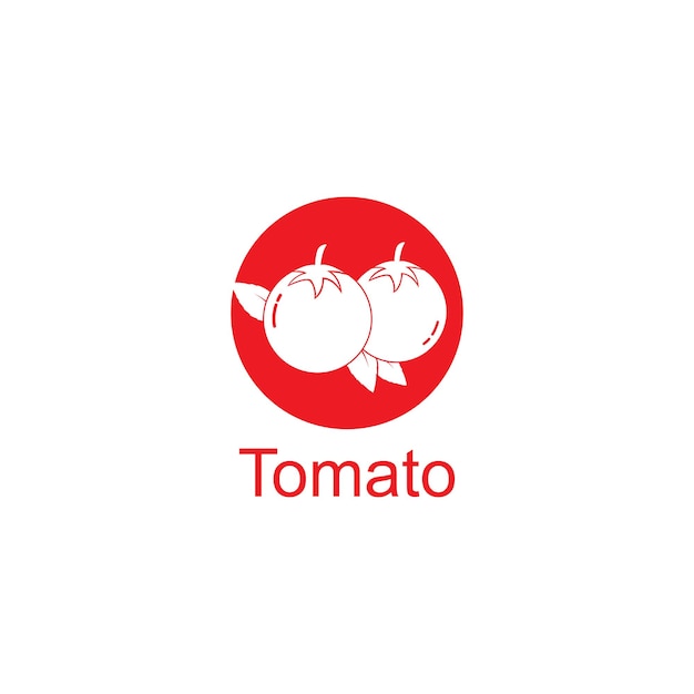 Illustrazione vettoriale del modello di progettazione del logo del pomodoro