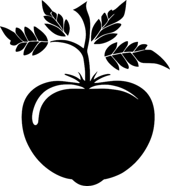 Tomato Logo Monochrome Design Style