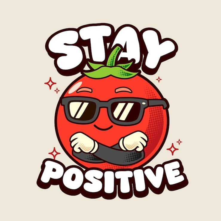 Vector tomato mascot cartoon vector illustratie retro