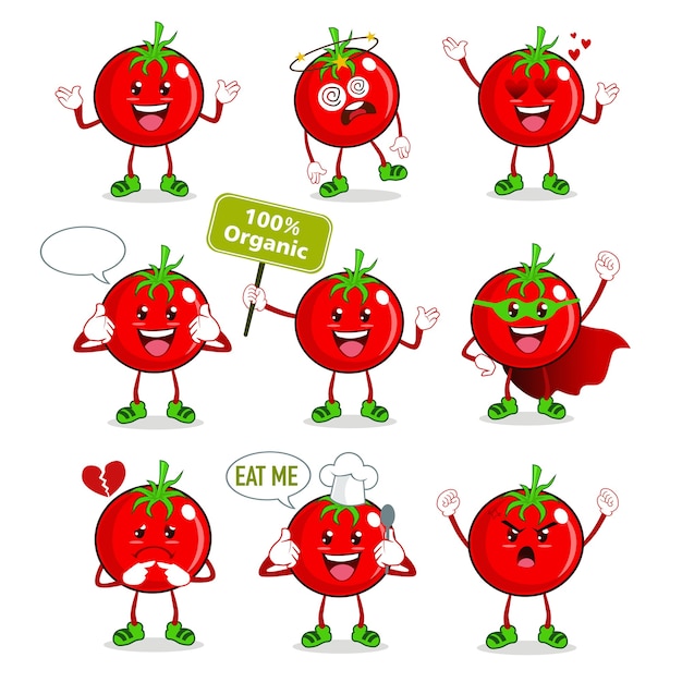 tomato mascot cartoon 