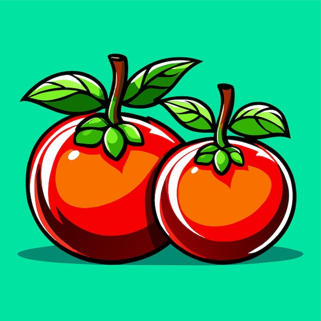 Tomato plant set cartoon vector illustration