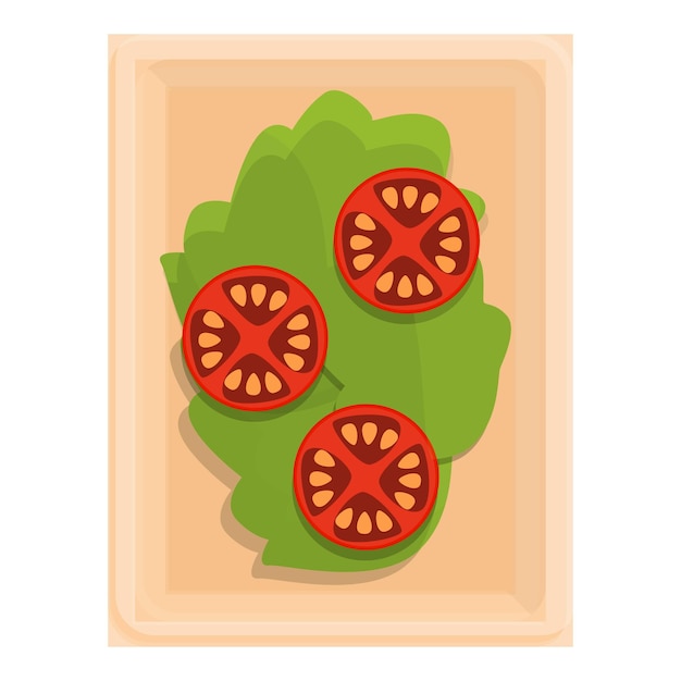 tomato salad food airline icon cartoon of tomato salad food airline vector icon for web design isolated on white background