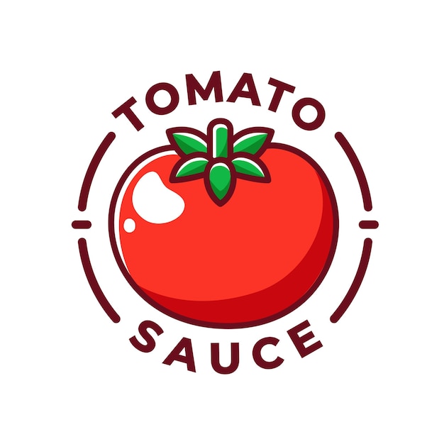 Vector tomato sauce logo design