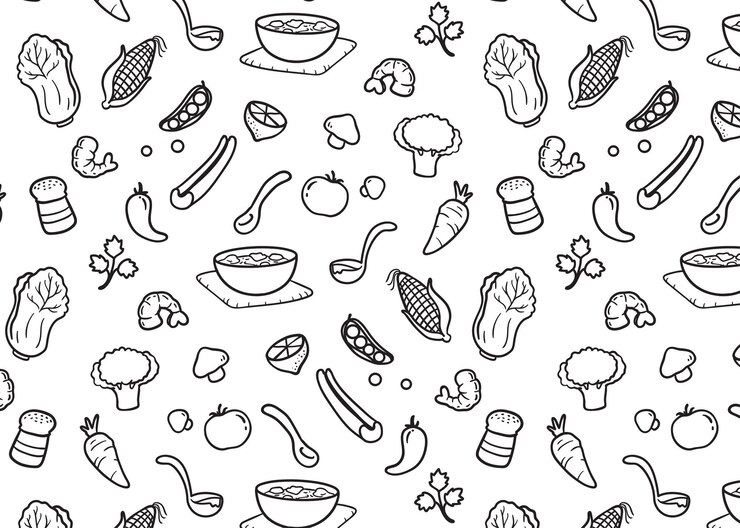 Vector tomato soup  doodle