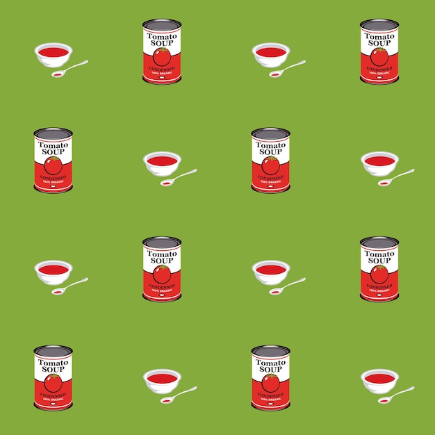 tomato soup seamless background