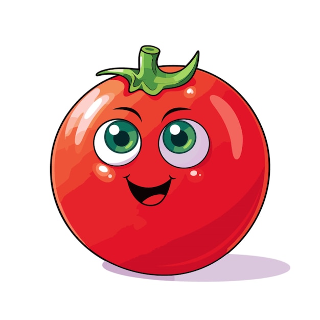 Vector tomato vector on white background