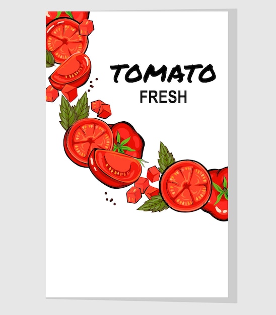 Tomatoes background for food badges and tomato sauces labels