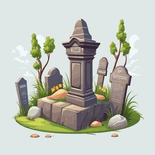 Vector tombstone illustration vector