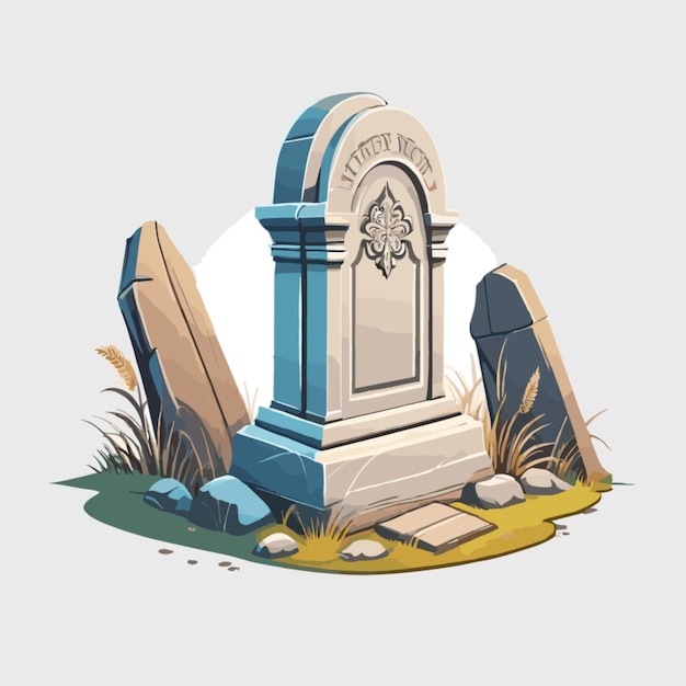 Tombstone illustration vector