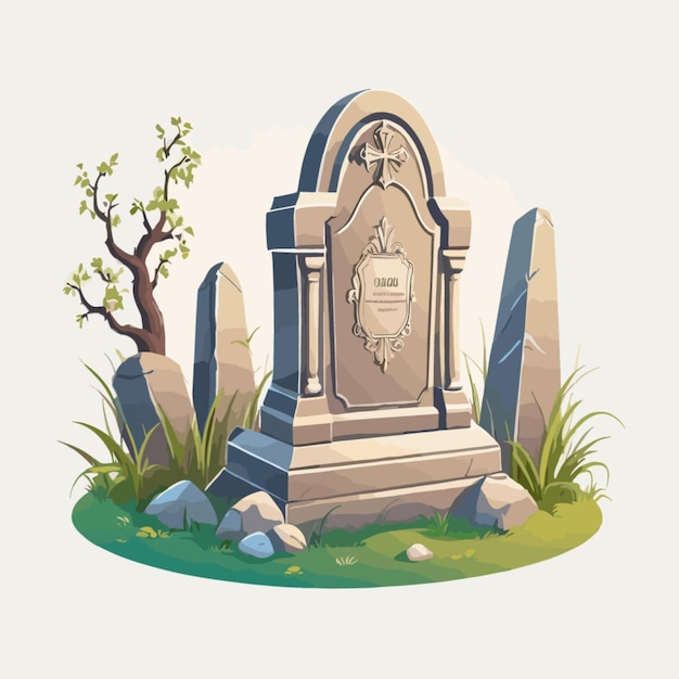 Vector tombstone illustration vector