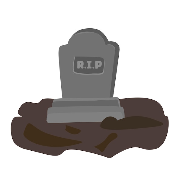 Tombstone vector gravestone vector scary stone grave vector halloween elements and objects for de