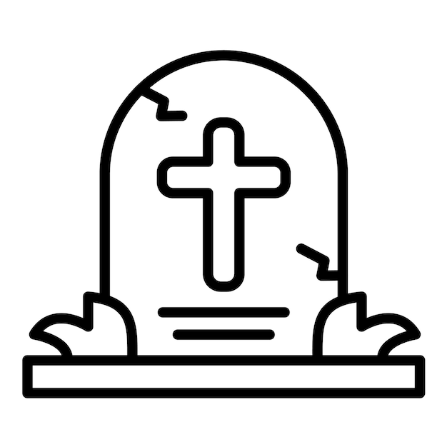 Tombstone Vector Illustration Style