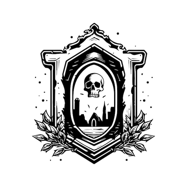 Tombstones symbol illustration