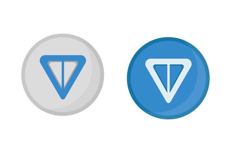 Vector toncoin ton icons isolated on white background cryptocurrency sign
