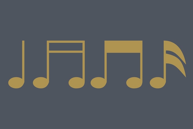 Tone music icon design. Note music icon in trendy flat style design. Vector illustration