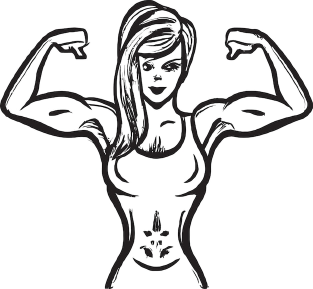 Vector tonedgoddess gebeitelde vectorafbeeldingen voor logo's van bodybuilders van vrouwen