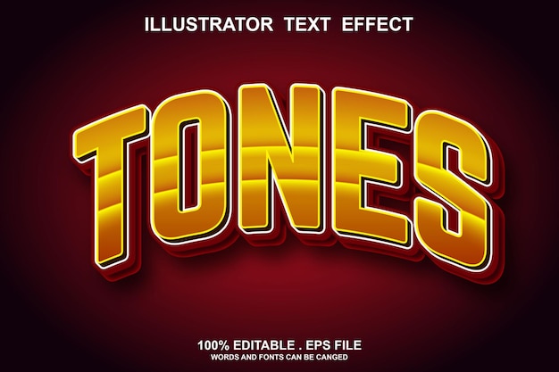 tones text effect editable