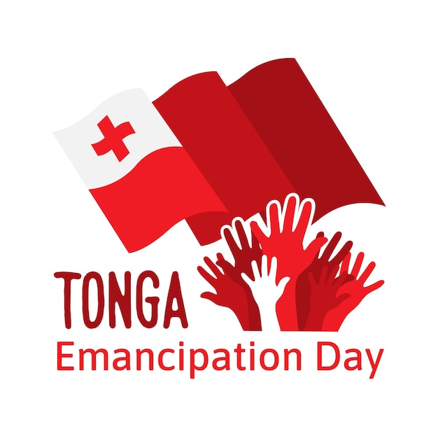 Tonga Emancipation Day typografie poster Vector sjabloon voor banner briefkaart flyer ontwerp